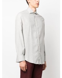 Chemise à manches longues grise Brunello Cucinelli