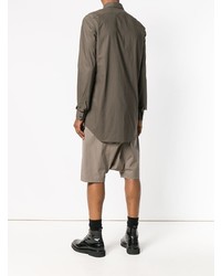 Chemise à manches longues grise Rick Owens