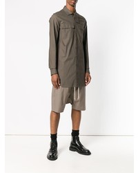 Chemise à manches longues grise Rick Owens