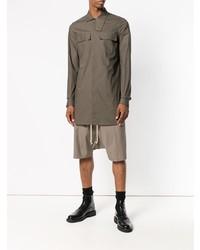 Chemise à manches longues grise Rick Owens