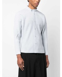 Chemise à manches longues grise Homme Plissé Issey Miyake