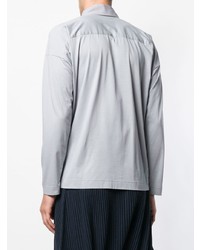 Chemise à manches longues grise Homme Plissé Issey Miyake