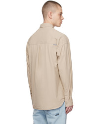 Chemise à manches longues imprimée beige Izzue