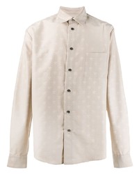 Chemise à manches longues imprimée beige Gmbh