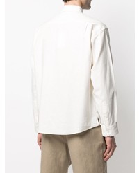 Chemise à manches longues imprimée beige Jacquemus