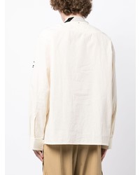 Chemise à manches longues imprimée beige Oamc
