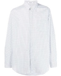 Chemise à manches longues imprimée blanc et bleu marine Engineered Garments