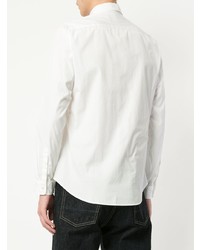 Chemise à manches longues imprimée blanc et bleu Commune De Paris