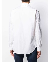 Chemise à manches longues imprimée blanche et noire Philipp Plein