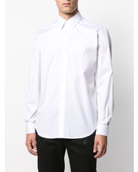 Chemise à manches longues imprimée blanche et noire Les Hommes