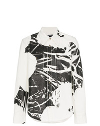 Chemise à manches longues imprimée blanche et noire Calvin Klein 205W39nyc