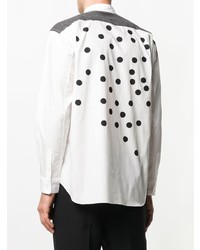 Chemise à manches longues imprimée blanche et noire Comme Des Garcons SHIRT