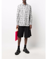 Chemise à manches longues imprimée blanche et noire Comme Des Garcons SHIRT