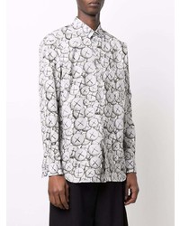 Chemise à manches longues imprimée blanche et noire Comme Des Garcons SHIRT