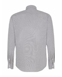 Chemise à manches longues imprimée blanche et noire Fendi