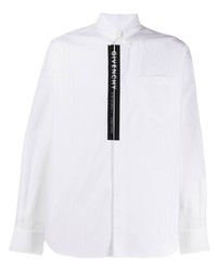 Chemise à manches longues imprimée blanche et noire Givenchy