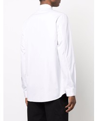 Chemise à manches longues imprimée blanche et noire Alexander McQueen