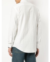 Chemise à manches longues imprimée blanche et noire JW Anderson