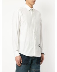 Chemise à manches longues imprimée blanche et noire JW Anderson