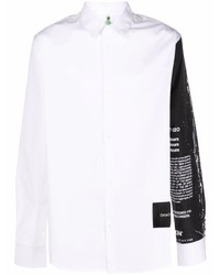 Chemise à manches longues imprimée blanche et noire Oamc