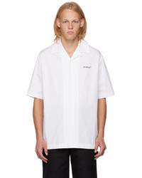 Chemise à manches longues imprimée blanche et noire Off-White