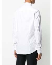 Chemise à manches longues imprimée blanche et noire Philipp Plein