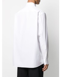 Chemise à manches longues imprimée blanche et noire Valentino