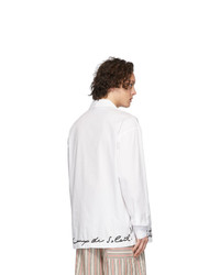 Chemise à manches longues imprimée blanche et noire Jacquemus