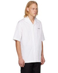 Chemise à manches longues imprimée blanche et noire Off-White