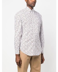 Chemise à manches longues imprimée blanche Etro