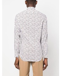 Chemise à manches longues imprimée blanche Etro