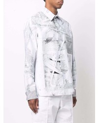 Chemise à manches longues imprimée blanche Off-White