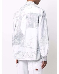 Chemise à manches longues imprimée blanche Off-White