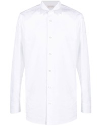 Chemise à manches longues imprimée blanche Alexander McQueen
