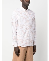 Chemise à manches longues imprimée blanche PS Paul Smith