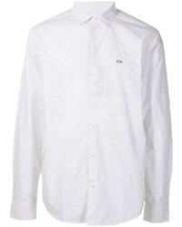Chemise à manches longues imprimée blanche Armani Exchange