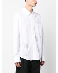 Chemise à manches longues imprimée blanche 3PARADIS
