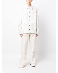 Chemise à manches longues imprimée blanche Off-White