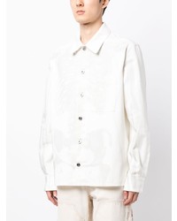 Chemise à manches longues imprimée blanche Off-White