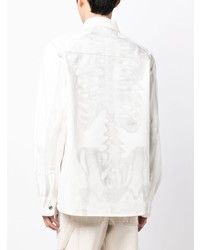 Chemise à manches longues imprimée blanche Off-White