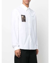 Chemise à manches longues imprimée blanche Off-White