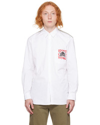 Chemise à manches longues imprimée blanche Comme Des Garcons SHIRT