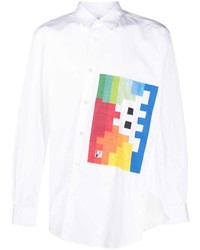 Chemise à manches longues imprimée blanche Comme Des Garcons SHIRT