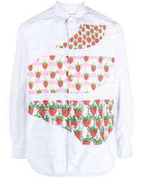 Chemise à manches longues imprimée blanche Comme Des Garcons SHIRT