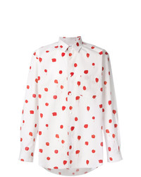 Chemise à manches longues imprimée blanche Comme Des Garcons SHIRT