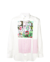 Chemise à manches longues imprimée blanche Comme Des Garcons SHIRT