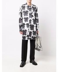 Chemise à manches longues imprimée blanche Comme Des Garcons Homme Plus