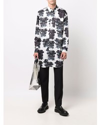 Chemise à manches longues imprimée blanche Comme Des Garcons Homme Plus