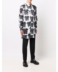 Chemise à manches longues imprimée blanche Comme Des Garcons Homme Plus