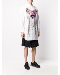 Chemise à manches longues imprimée blanche Comme Des Garcons Homme Plus